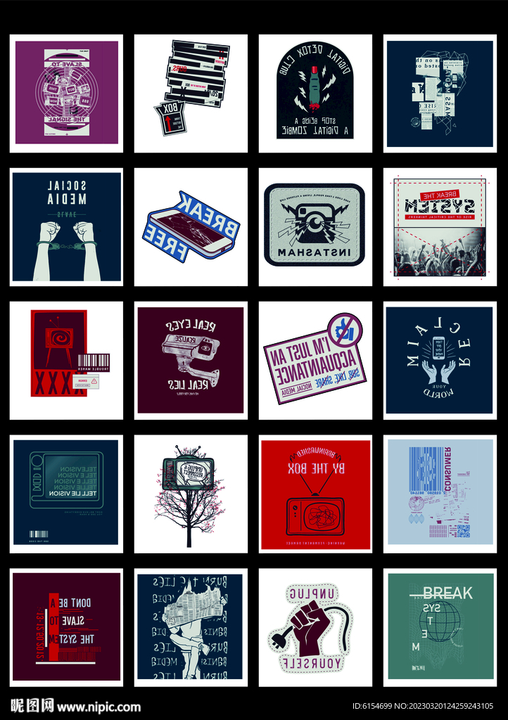 T恤印花图案图片