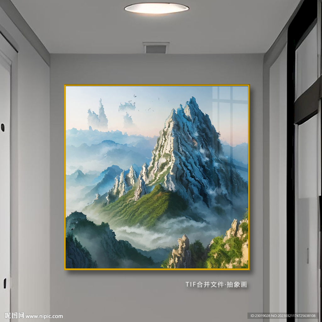 高清山水画高端画抽象画