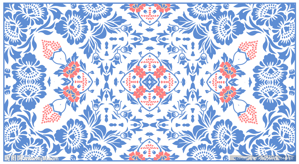 复古陶瓷花面图案