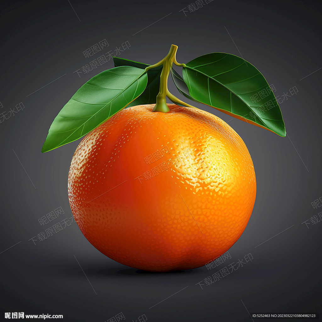 卡通橘子