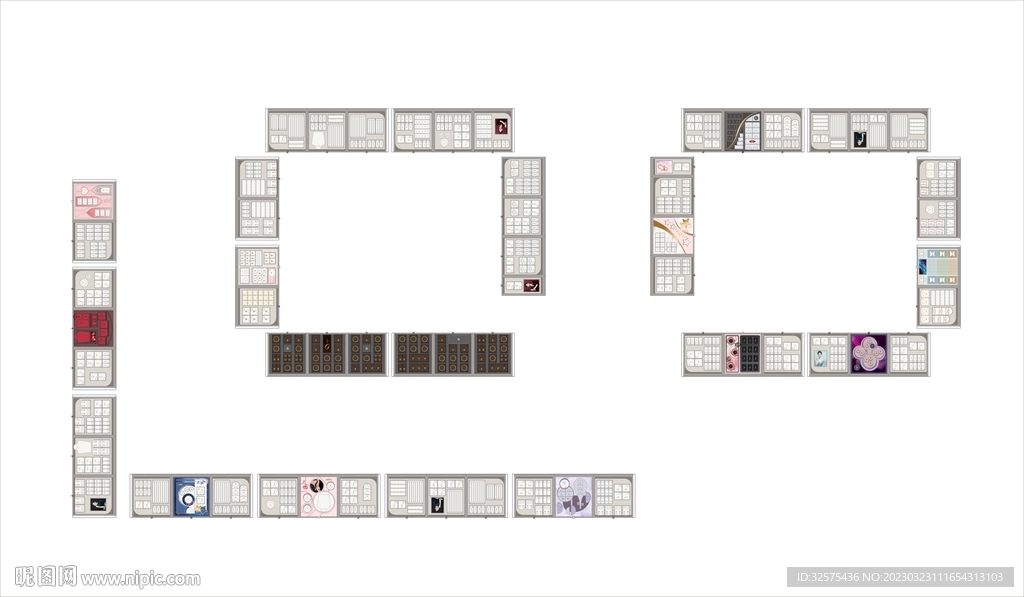 珠宝道具陈列图