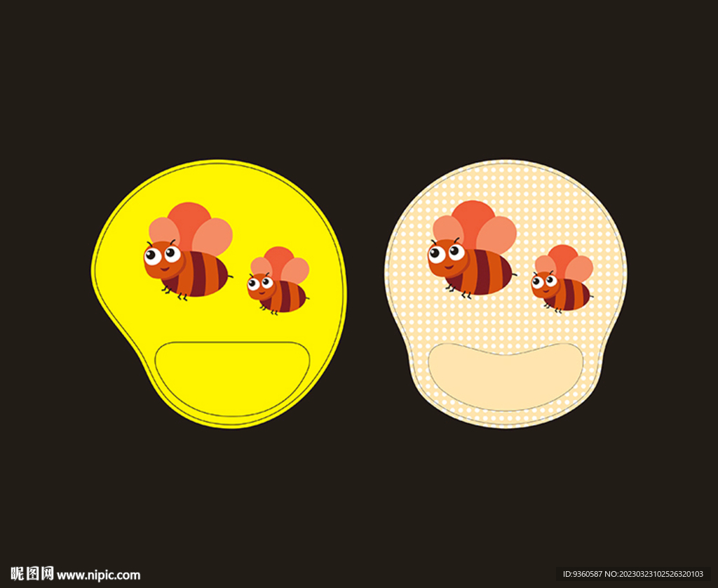 卡通蜜蜂鼠标垫