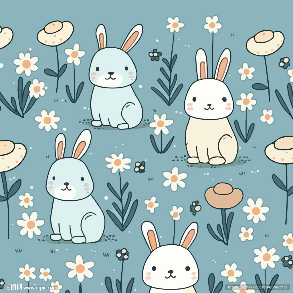 布料底纹 卡通多彩 图案矢量 