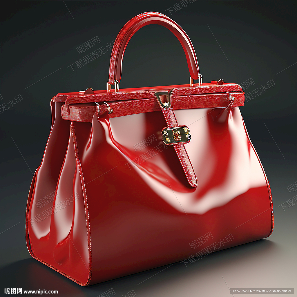 潮流大红色女包