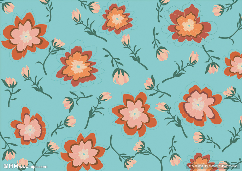 矢量装饰花卉图案