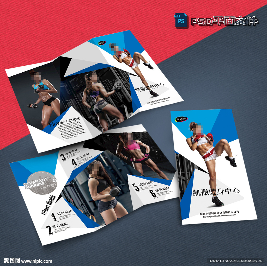 健身三折页