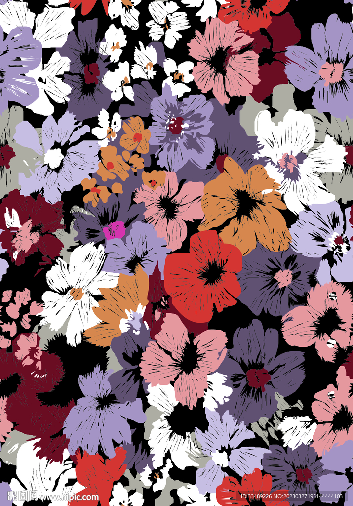 大牌花型数码印花