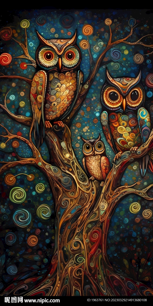 猫头鹰装饰画