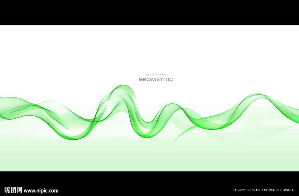 绿色曲线线条背景