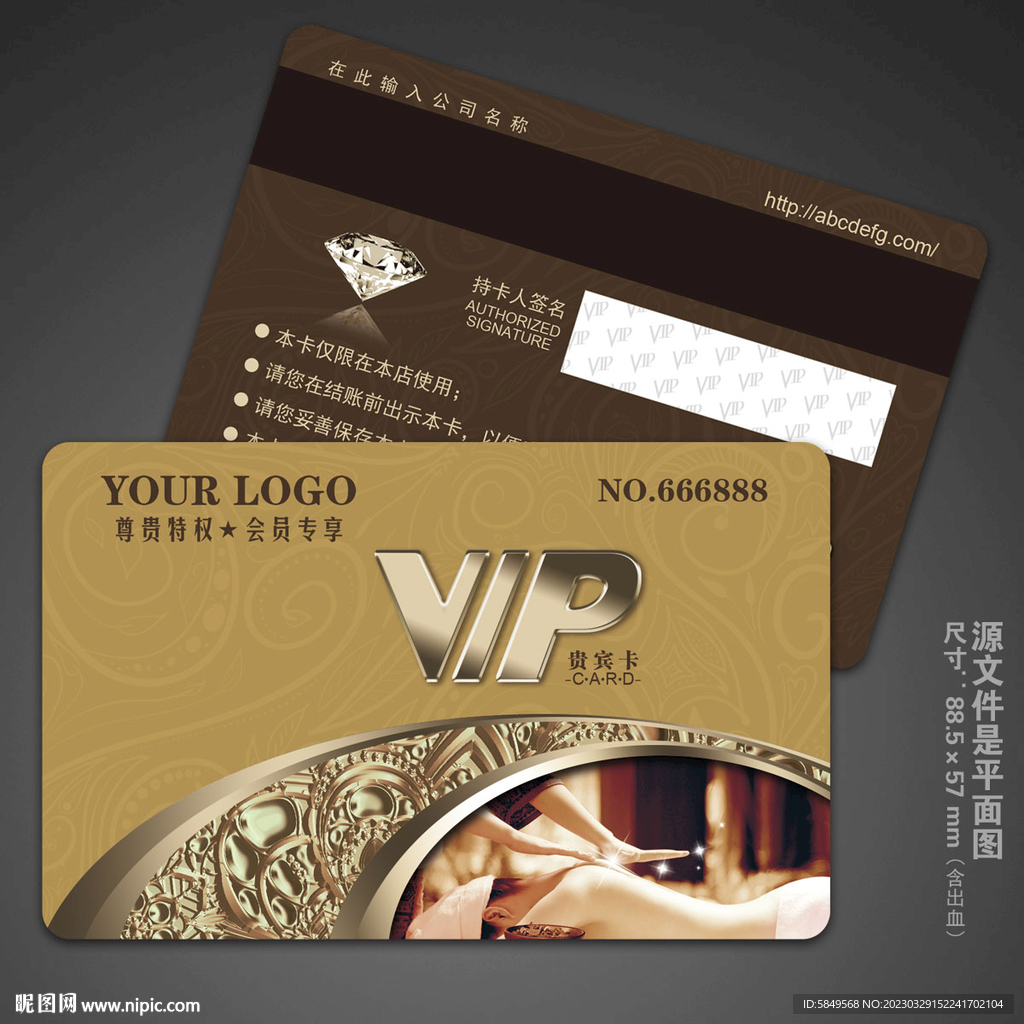 美容美体会员卡