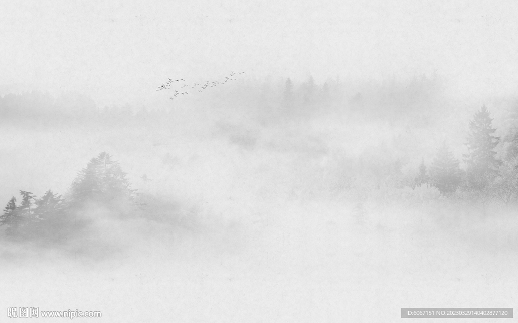 意境水墨山水画