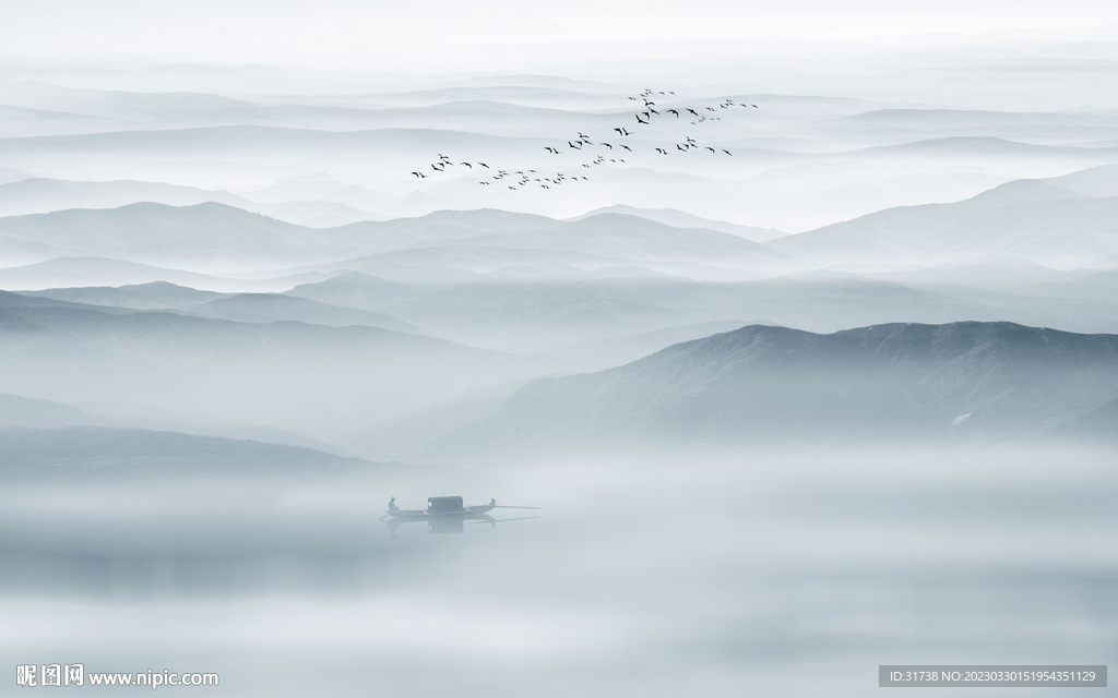 新中式山水装饰画