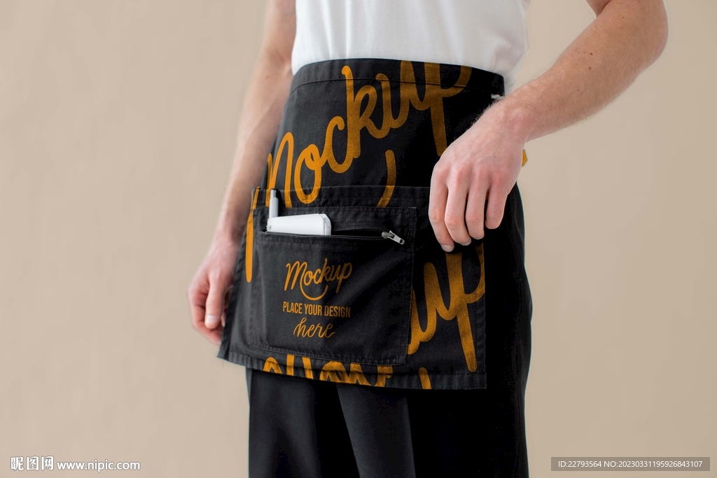 牛仔布围裙口袋