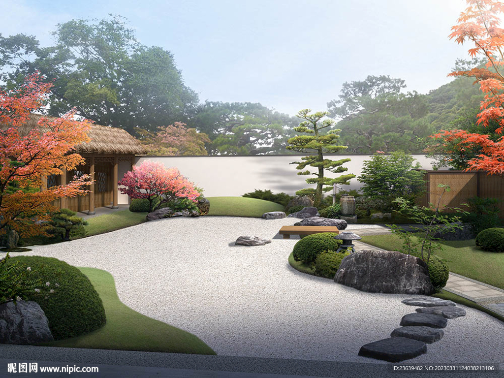 枯山水庭院图片