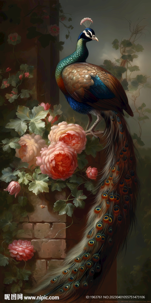 孔雀装饰画