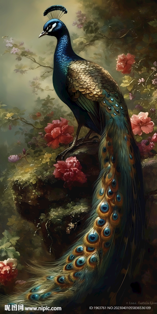 孔雀装饰画