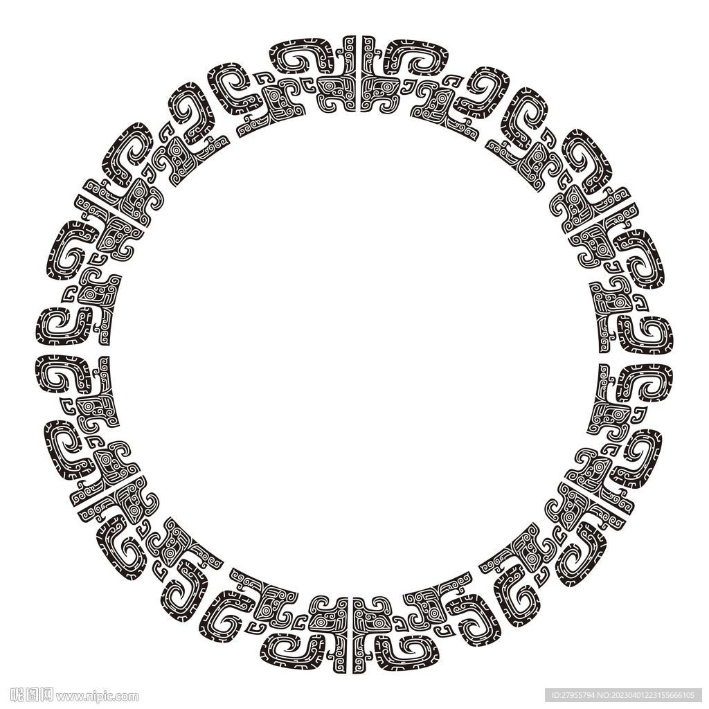 青铜器图案圆环