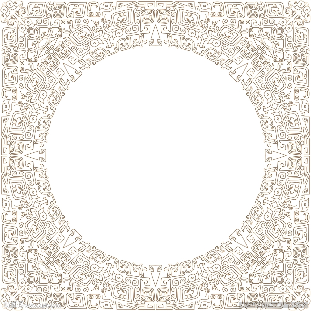 青铜纹传统文化底纹设计