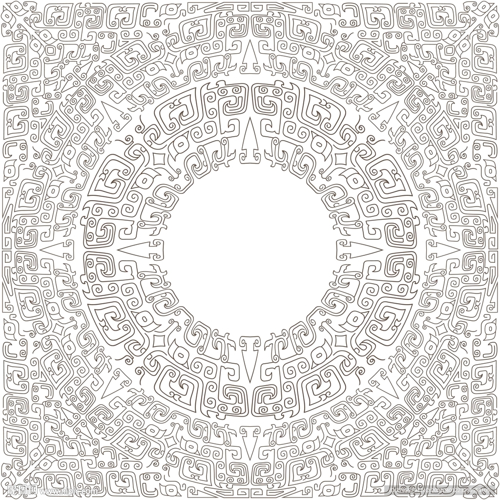 青铜纹传统文化设计