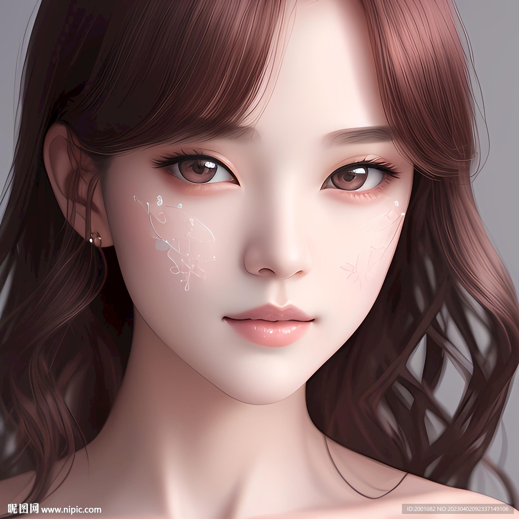 AI美女头像图片