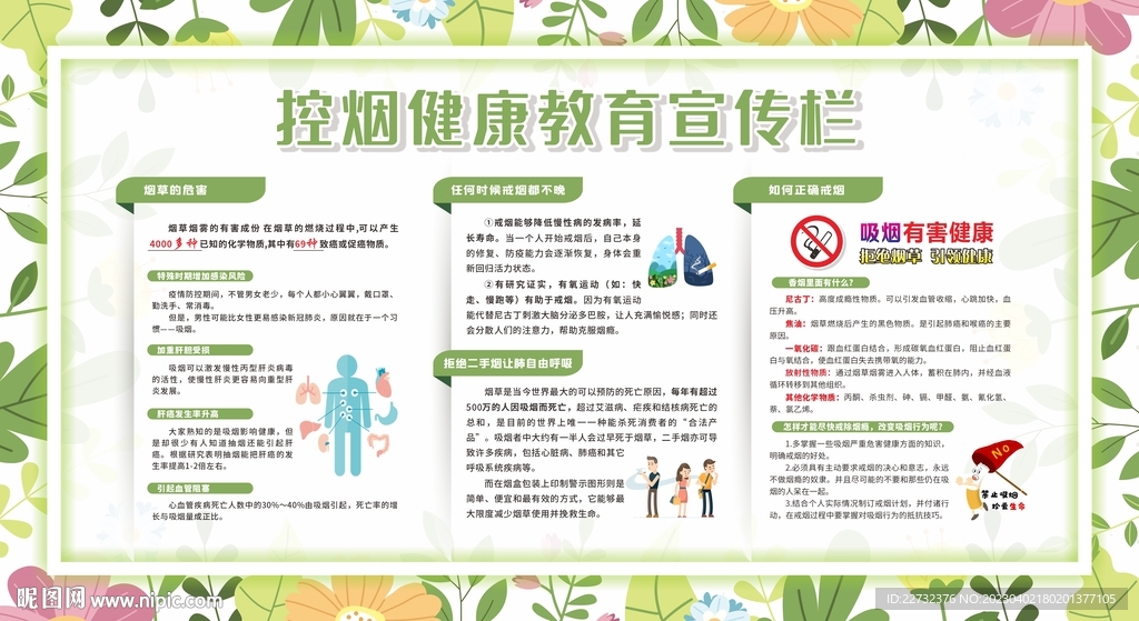 控烟健康教育宣传栏