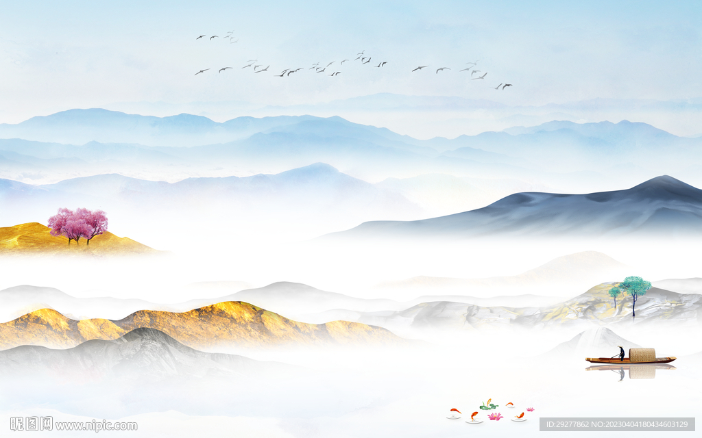 客厅 新款电视山水 TiF分层