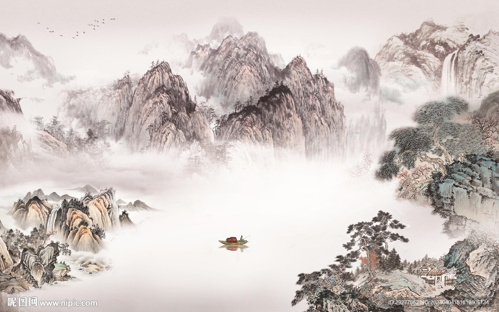 高清 新款电视山水 TiF分层