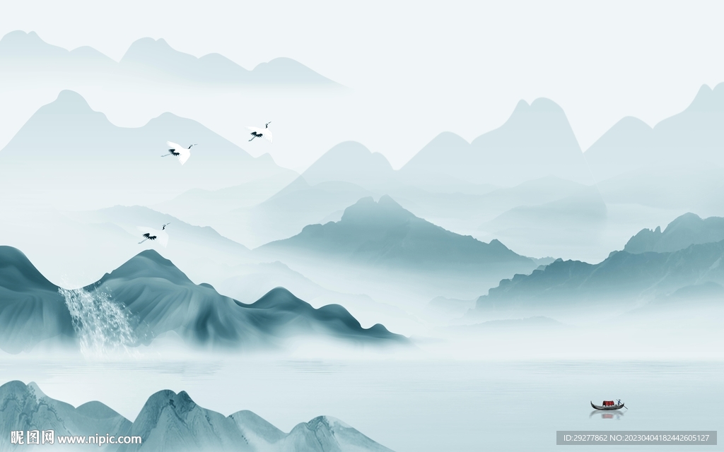 大气 新款电视山水 TiF分层