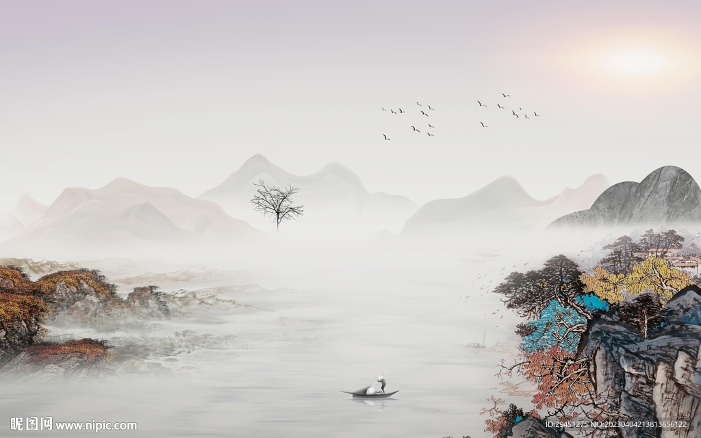 最新 热销中式山水 TiF分层