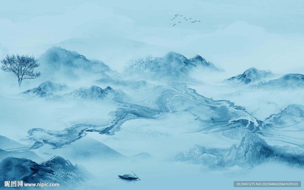 简约 热销中式山水 TiF分层