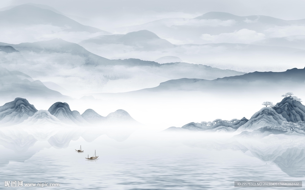 人气 意境背景山水 tIf分层