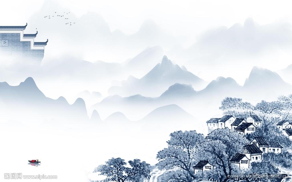 新品 热门新山水画 TIf分层