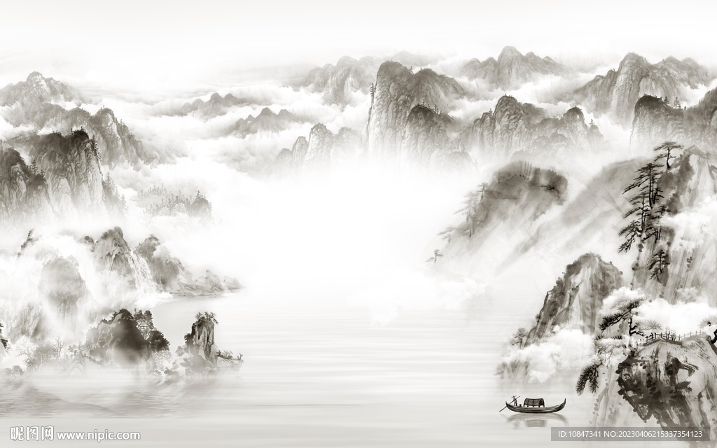 新款 热门新山水画 TIf分层