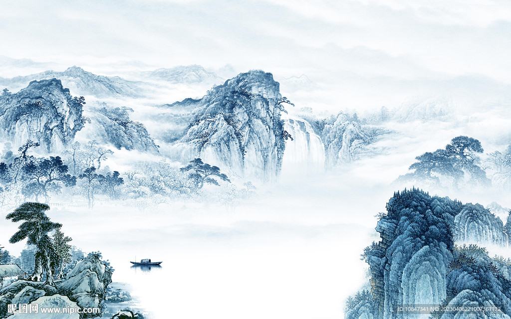 最新 热门新山水画 TIf分层