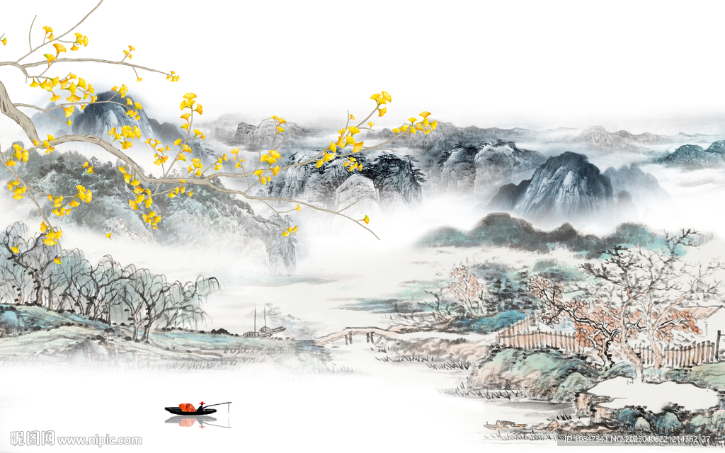 爆款 热门新山水画 TIf分层