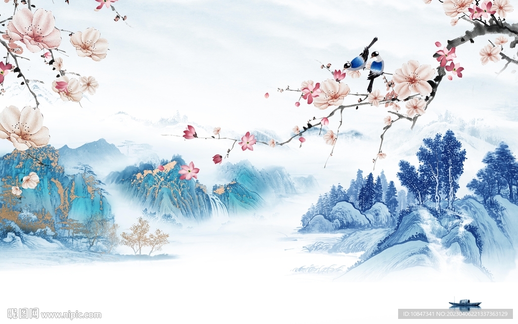 大气 热门新山水画 TIf分层