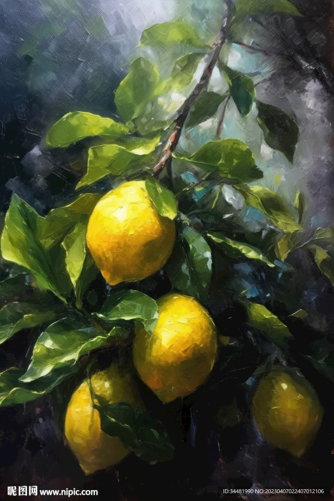 水彩柠檬
