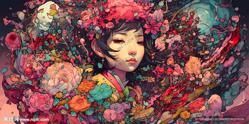 护肤品化妆主题活动插画