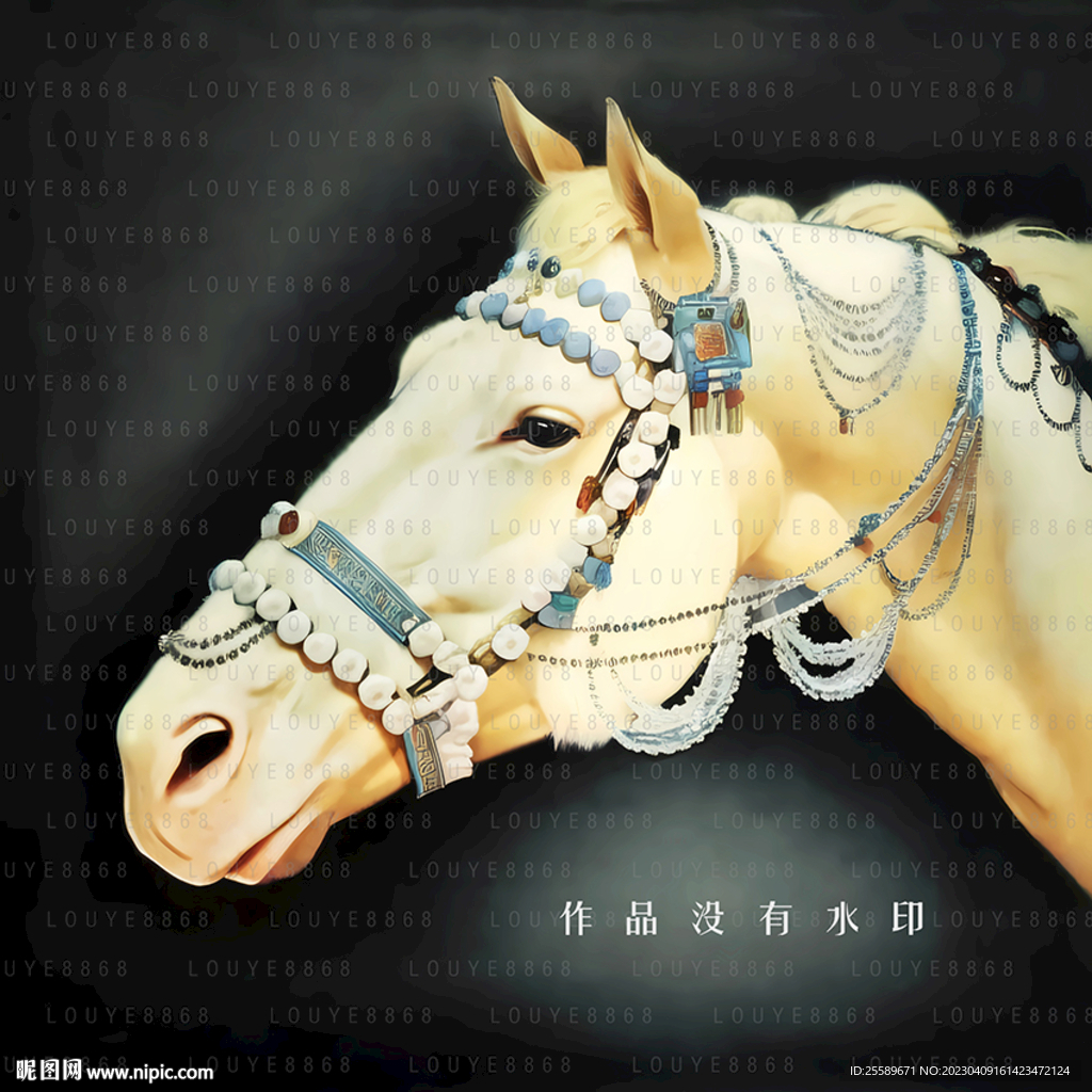 白马装饰画背景墙