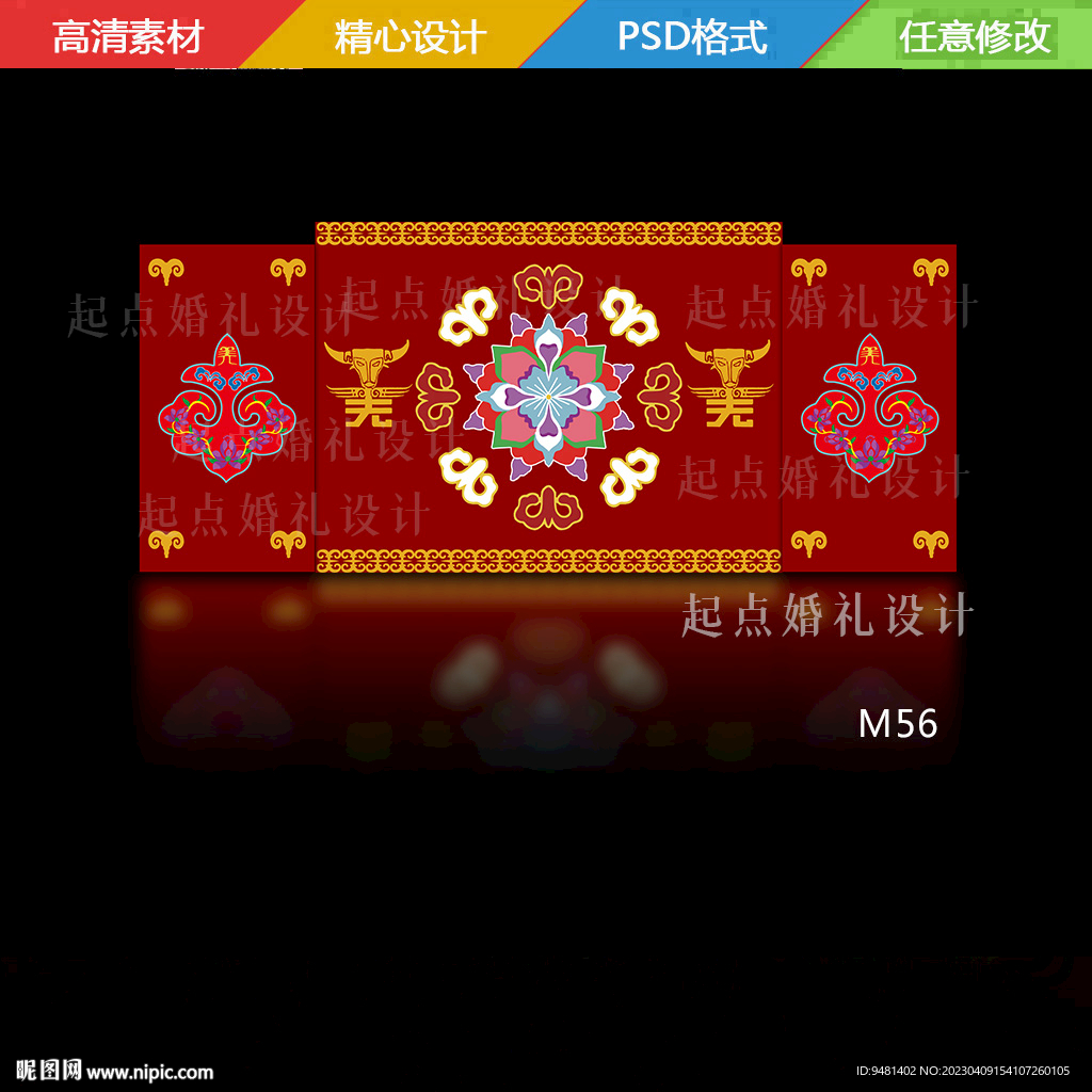 红色喜庆羌族婚礼