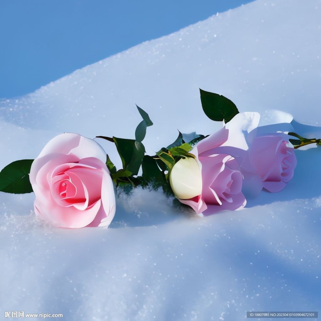 雪地玫瑰