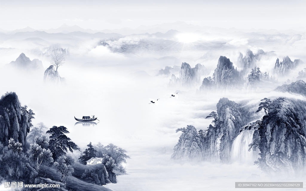 大气 高端画山水图 tIf分层