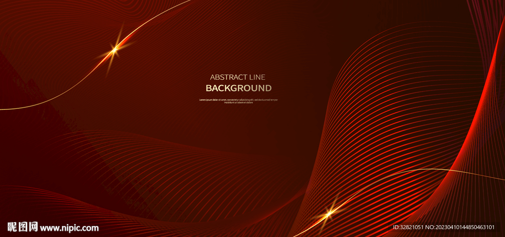 红色曲线线条背景
