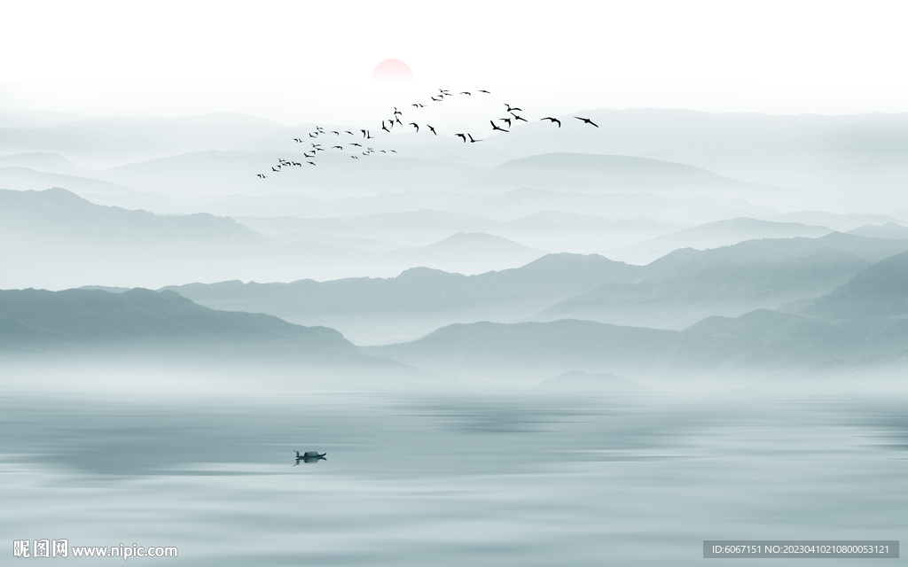 新中式意境水墨画