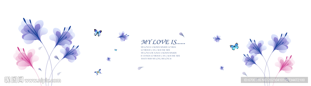 梦幻兰花电视背景墙