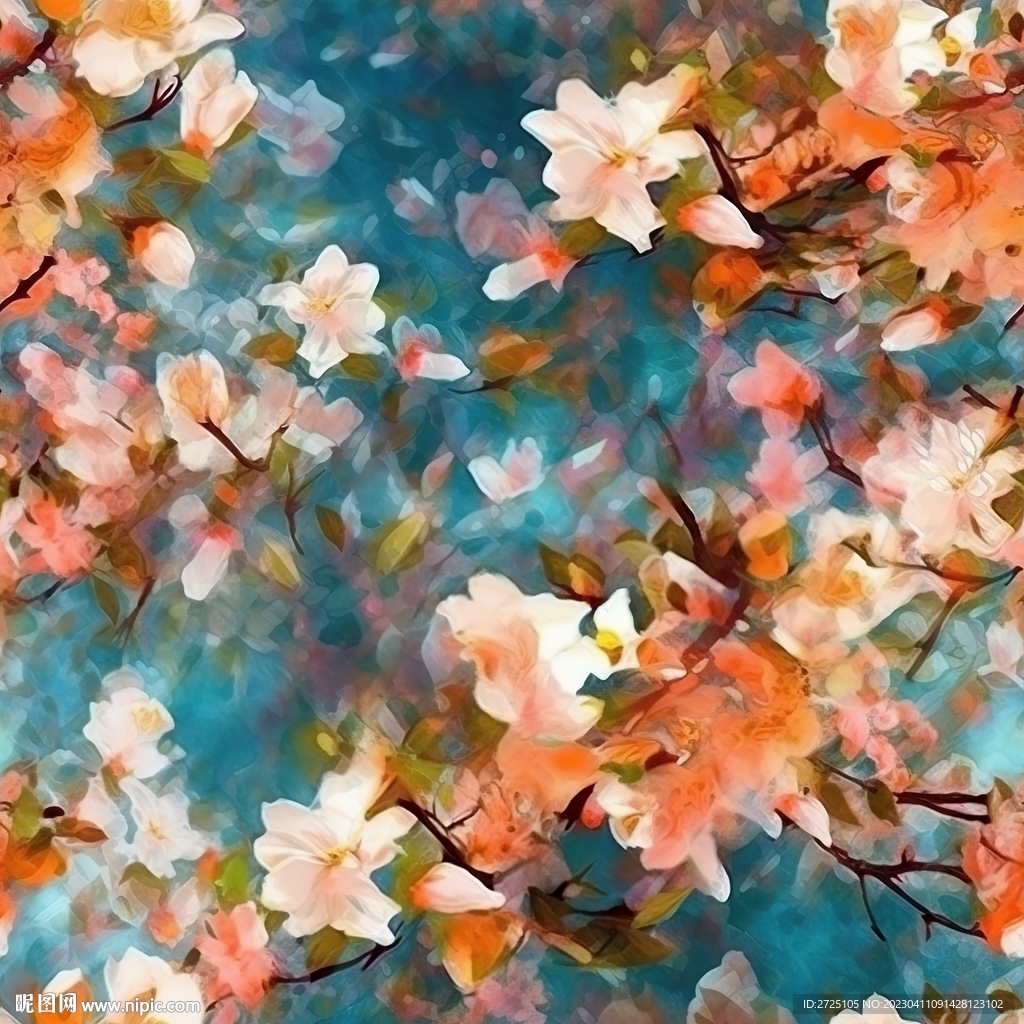 数码印花  水彩花 大牌小碎花