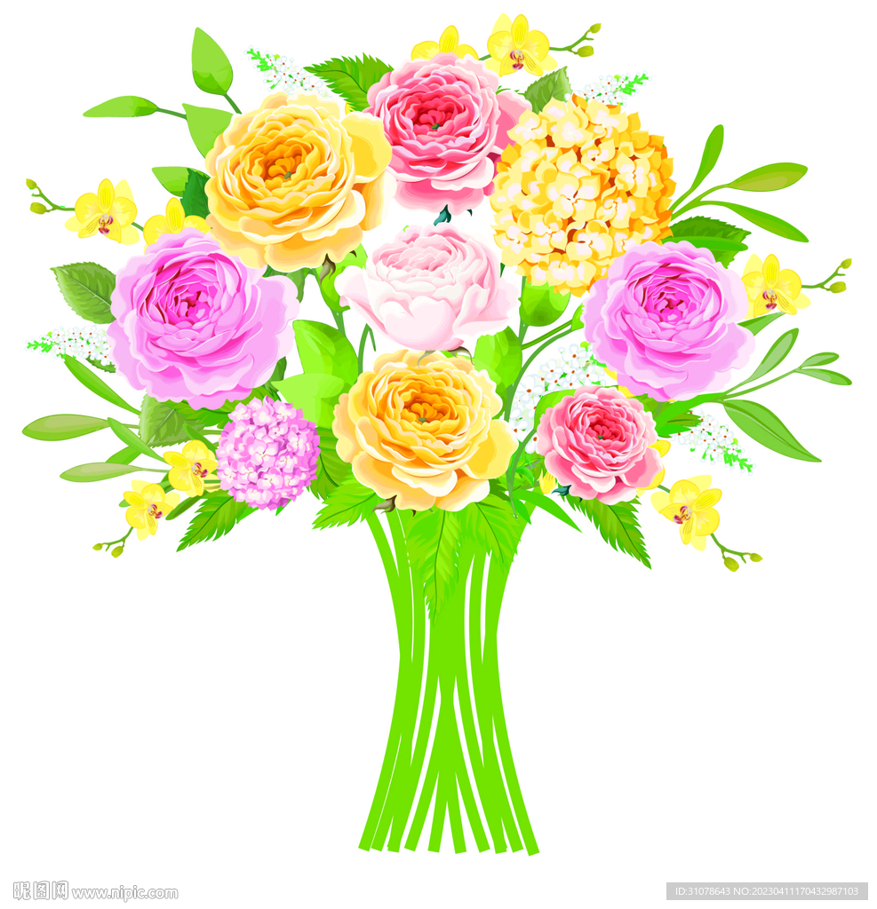 牡丹花绣球花兰花