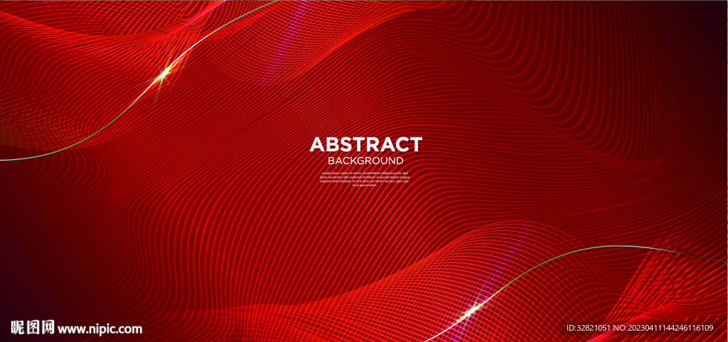 红色曲线线条背景