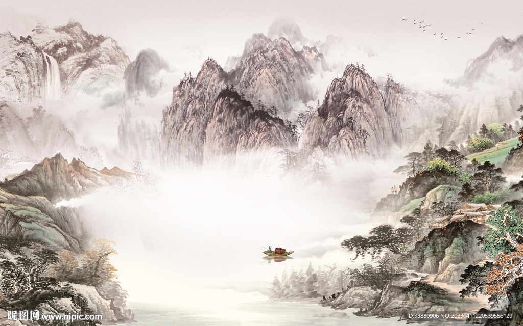 人气 现代新款山水 Tif分层