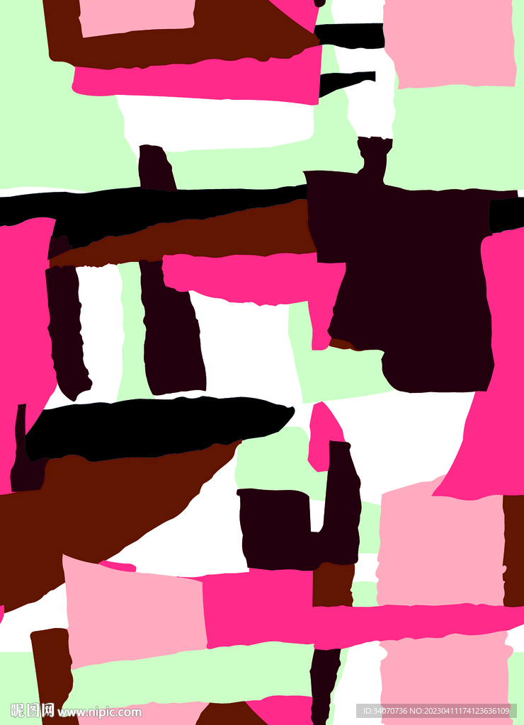 几何 大牌 数码印花